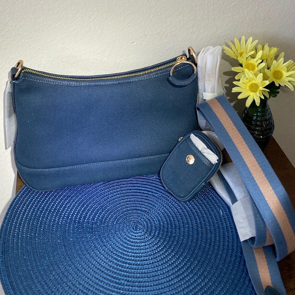 $ SOLD! $COACH Ellis Shoulder Bag/Canvas- W/ Attached Coin Case-GORGEOUS & NWT!! - Picture 6 of 7